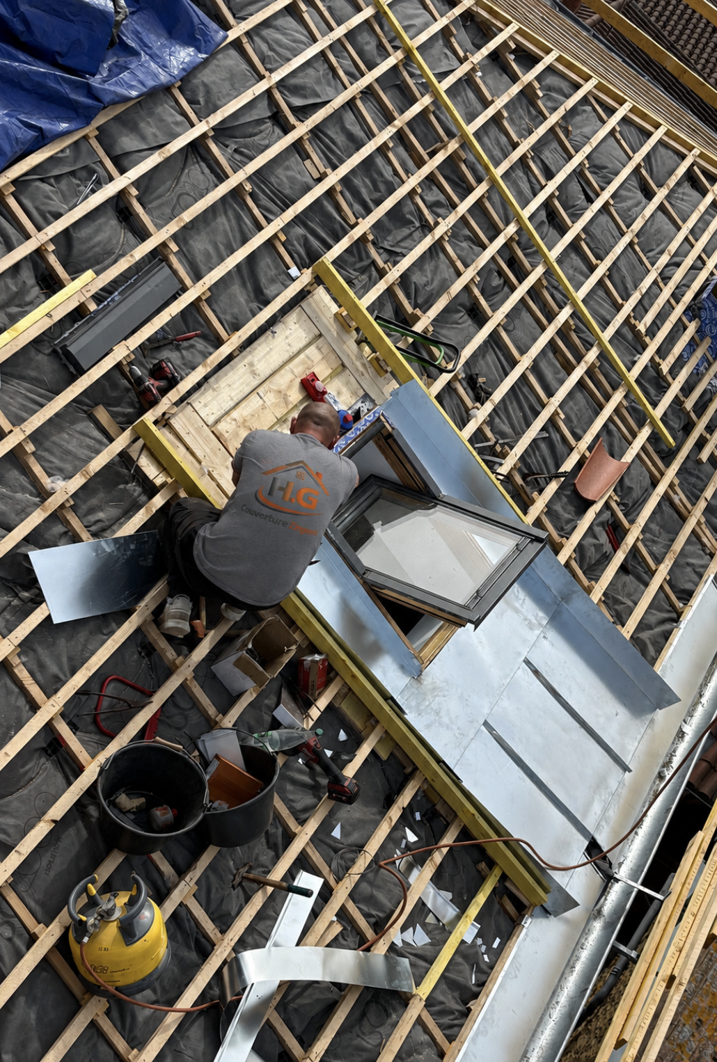 Pose de Velux et raccordement zinc